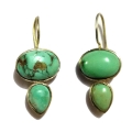 Earring0007-Nice Earring made with Beautiful Turquoise Stone and Silver