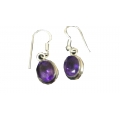 Earring0052-Nice Earring made with Beautiful Amethyst  Stone and Silver