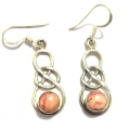 E0061-Nice Earring made with Beautiful Rodocrosite Stone and Silver