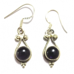 E0067-Nice Earring made with Beautiful Amethyst Stone and Sterling Silver