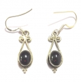 E0068-Nice Earring made with Beautiful Garnet Stone and Sterling Silver