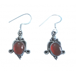 E0071-Nice Earring made with Beautiful Carnelian Stone and Sterling Silver