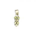 Artistic Sliver Plated Pendant With Peridot Stone